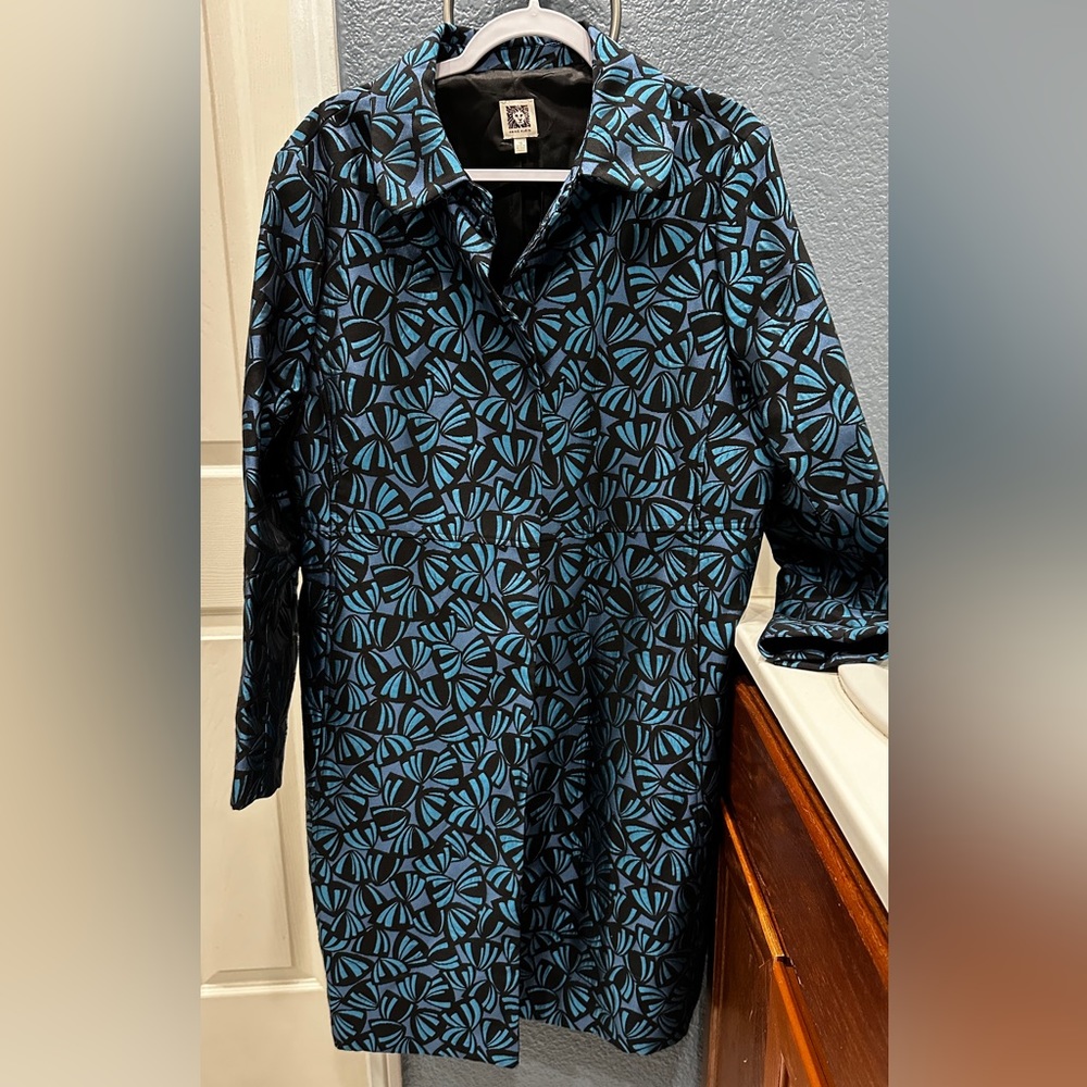 Anne Klein - Windy Petals Trench Coat - Size 16